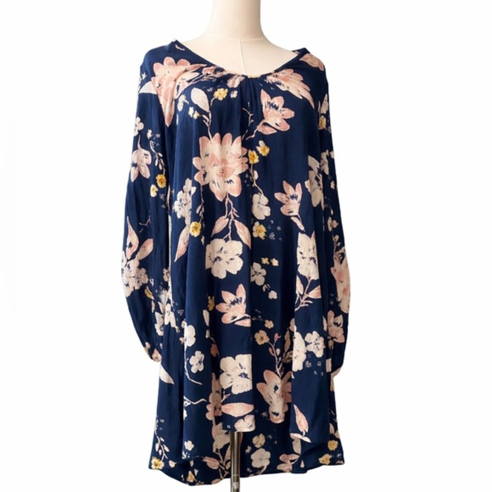 Billabong Navy and Pink Floral Dress